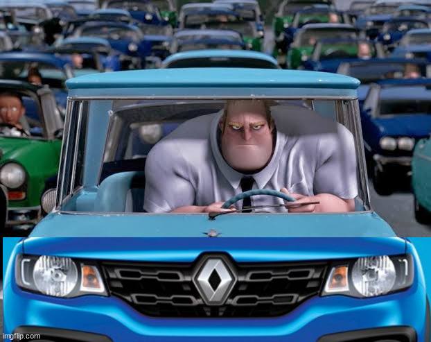 Mr Incrible drives um Renault Kwid | image tagged in mr incredible mad,renault,drive,bad drivers | made w/ Imgflip meme maker