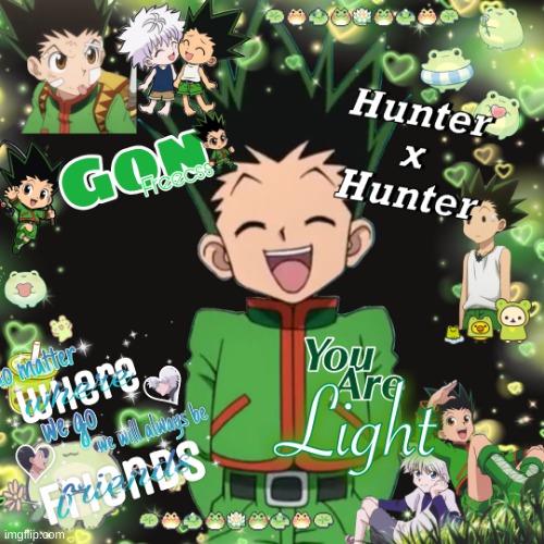Gon Freecss the sweet bean | image tagged in art,anime,picsart | made w/ Imgflip meme maker