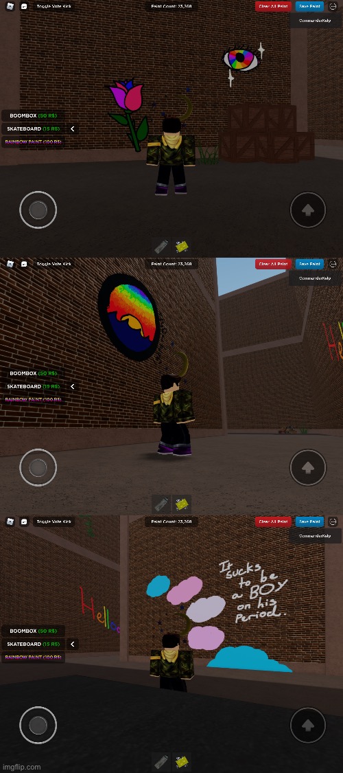 Day 13 of doing something LGBTQ related every day (random art on some game) | made w/ Imgflip meme maker