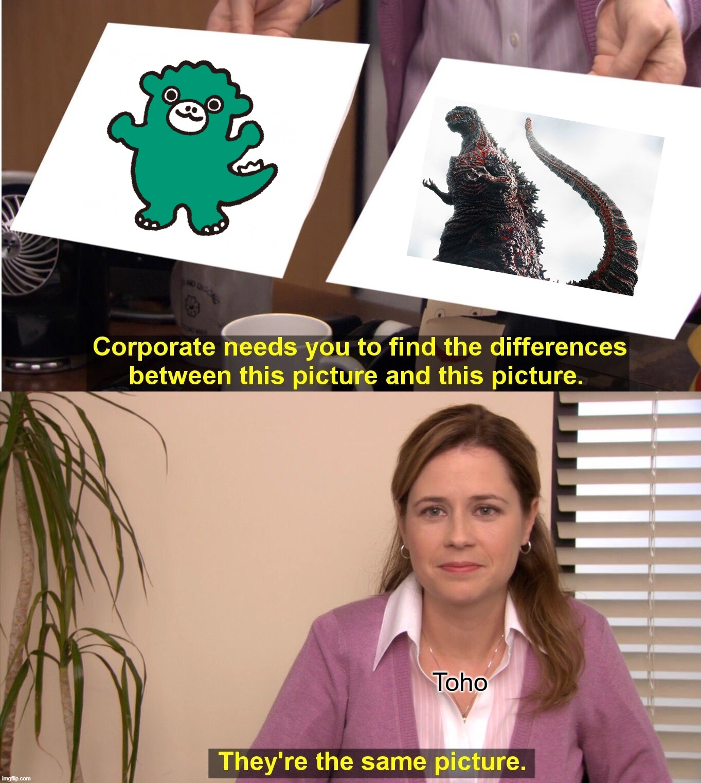 They're The Same Picture Meme | Toho | image tagged in memes,they're the same picture | made w/ Imgflip meme maker