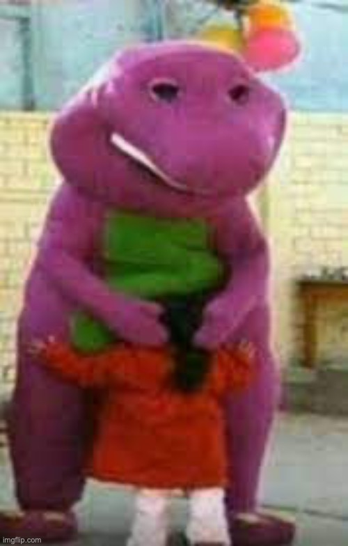 Barney getting head | image tagged in barney getting head | made w/ Imgflip meme maker