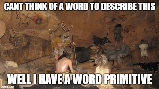 Primitive Sources | CANT THINK OF A WORD TO DESCRIBE THIS; WELL I HAVE A WORD PRIMITIVE | image tagged in primitive sources | made w/ Imgflip meme maker