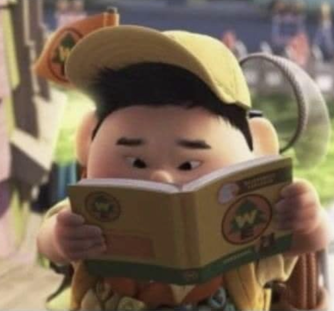 High Quality Russel reading Blank Meme Template