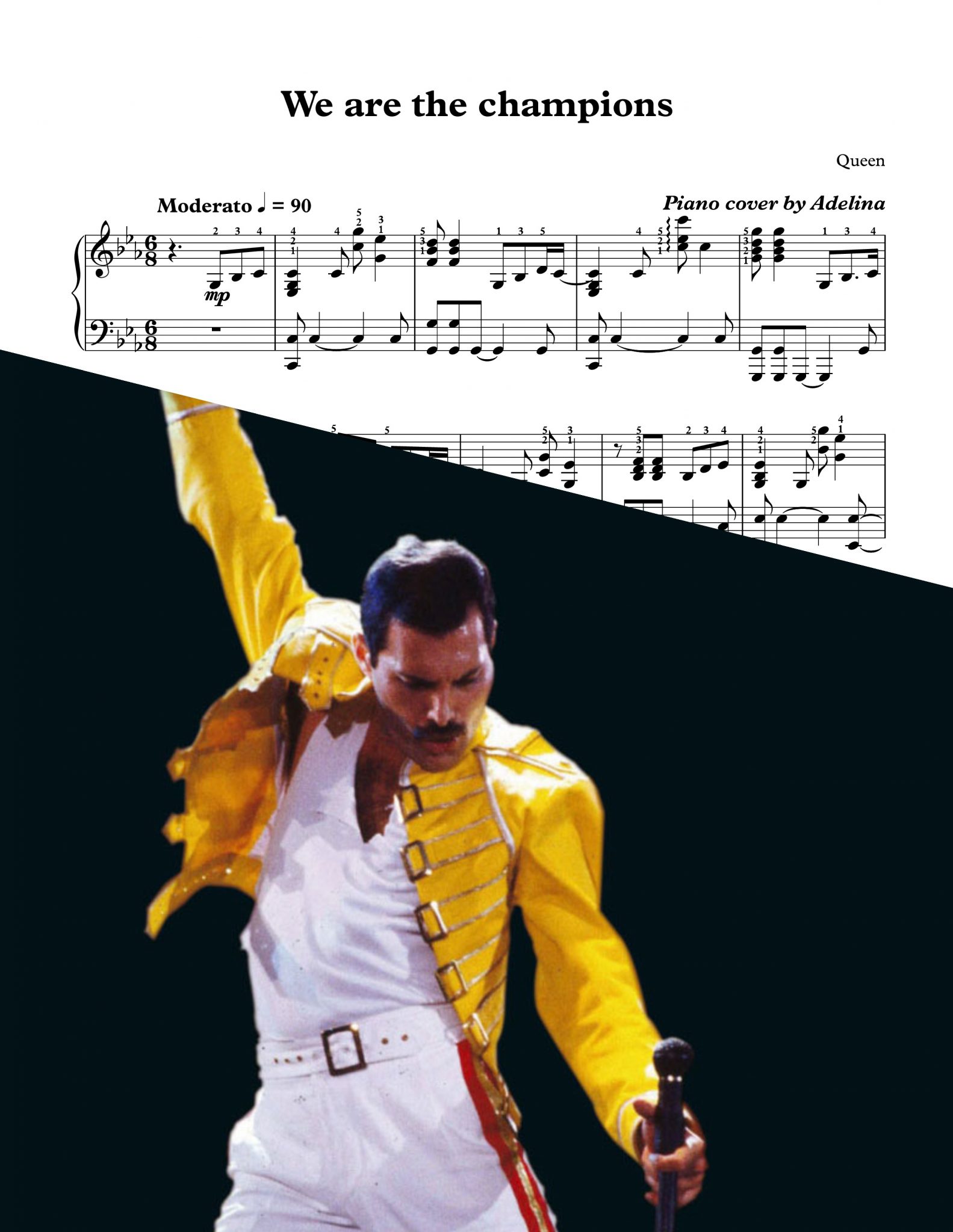 High Quality Queen we are the champions sheet music Blank Meme Template