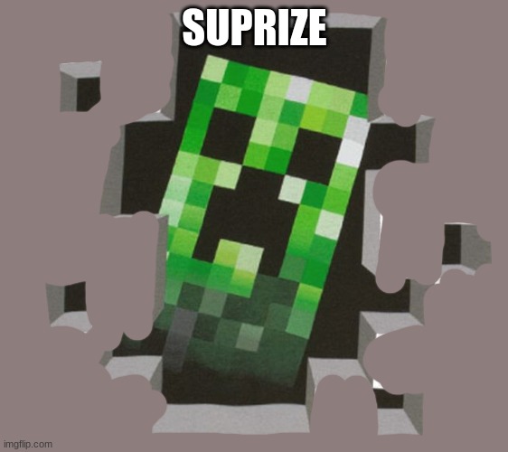 Minecraft Creeper | SUPRIZE | image tagged in minecraft creeper | made w/ Imgflip meme maker