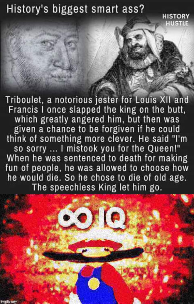 ♾ IQ | image tagged in history s biggest smartass,infinite,iq,infinite iq,history,historical meme | made w/ Imgflip meme maker