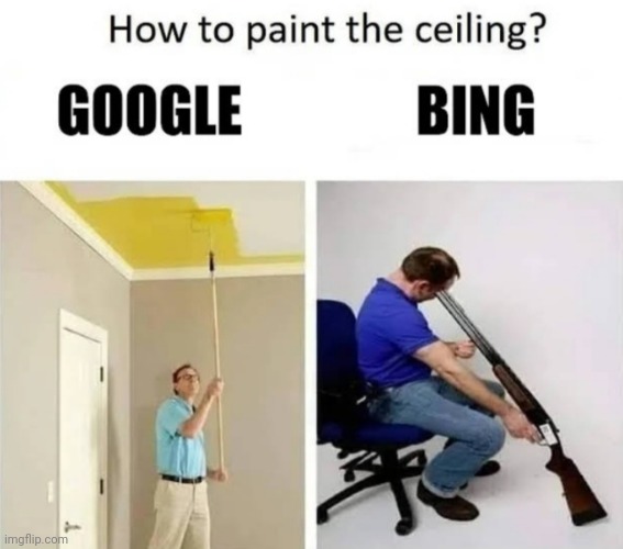 image tagged in google,bing,suicide | made w/ Imgflip meme maker
