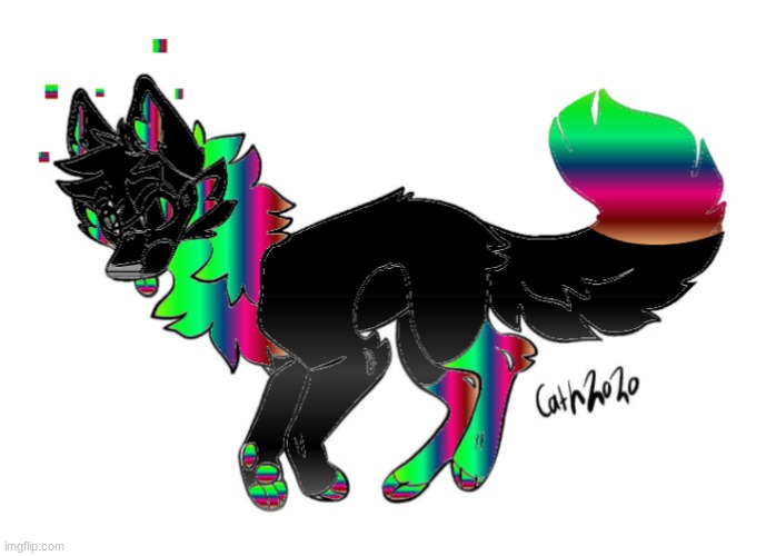 My Fursona glitch in his woolfy form! | image tagged in fursona | made w/ Imgflip meme maker