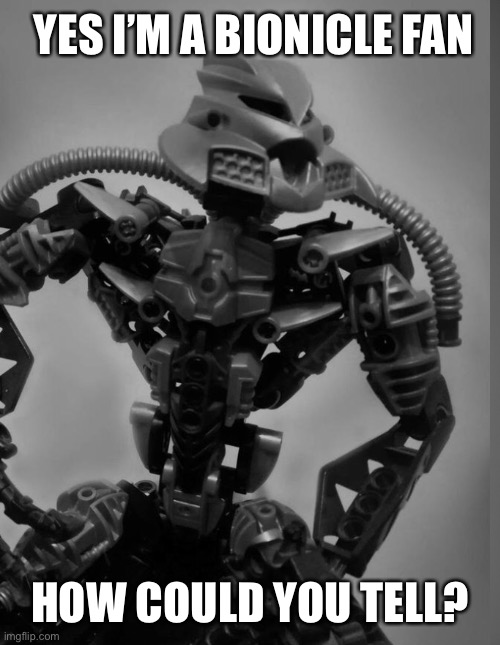 YES I’M A BIONICLE FAN; HOW COULD YOU TELL? | image tagged in bioniclememes | made w/ Imgflip meme maker