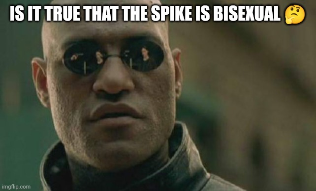 Matrix Morpheus Meme | IS IT TRUE THAT THE SPIKE IS BISEXUAL 🤔 | image tagged in memes,matrix morpheus | made w/ Imgflip meme maker
