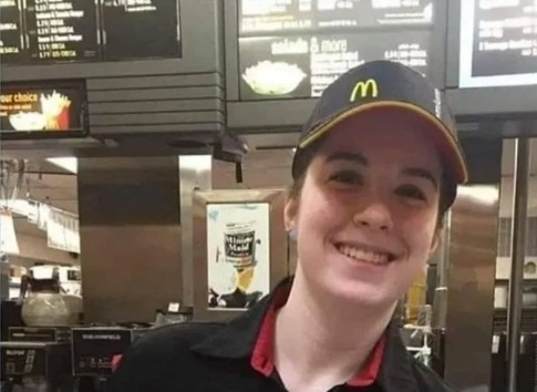 McDonald's Countertop Girl Blank Meme Template