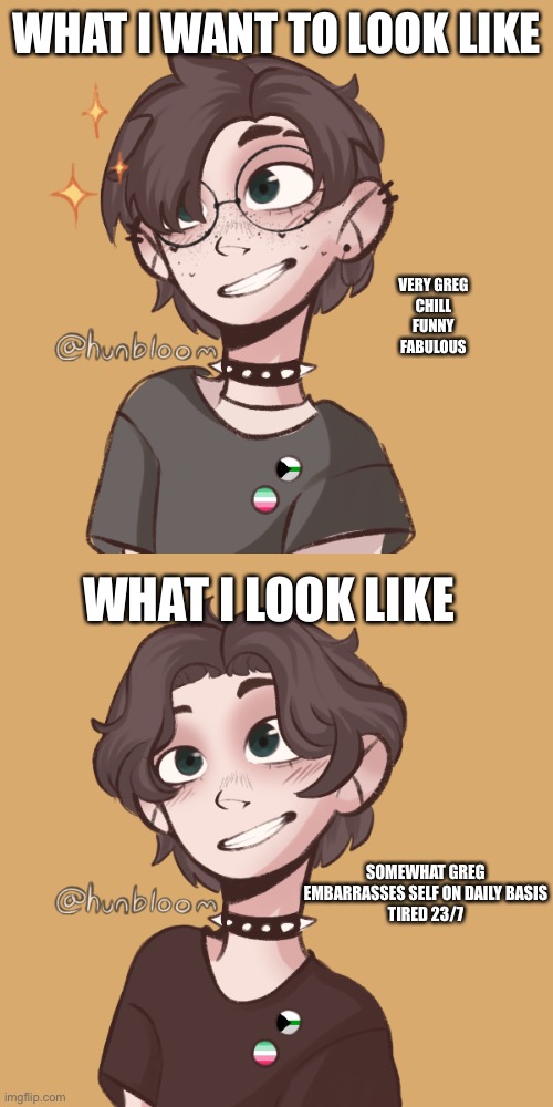 Why did I do this trend | WHAT I WANT TO LOOK LIKE; VERY GREG
CHILL
FUNNY
FABULOUS; WHAT I LOOK LIKE; SOMEWHAT GREG
EMBARRASSES SELF ON DAILY BASIS
TIRED 23/7 | image tagged in why,imgflip trends,why did you do this to me,stop being so trendy | made w/ Imgflip meme maker