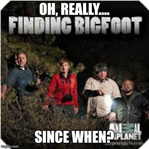 Bigfoot | OH, REALLY.... SINCE WHEN? | image tagged in bigfoot | made w/ Imgflip meme maker