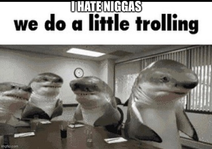 we do a little trolling | I HATE NIG‎GAS | image tagged in we do a little trolling | made w/ Imgflip meme maker