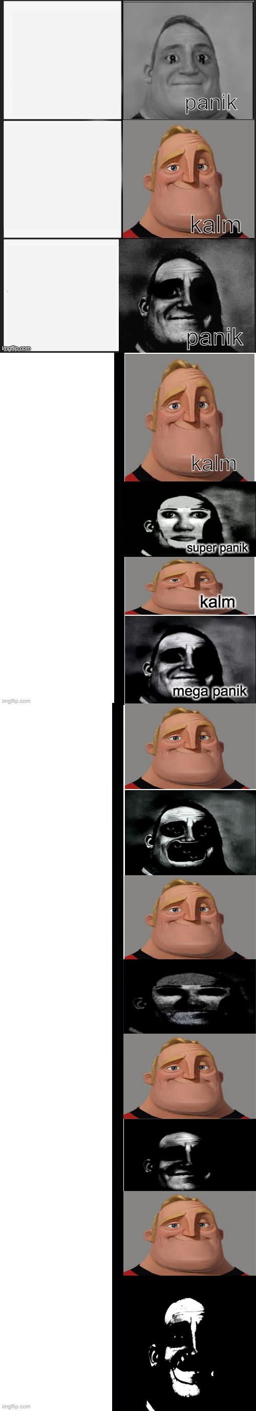 High Quality panik kalm panik (mr incredible 2nd extended) (unfixed) Blank Meme Template