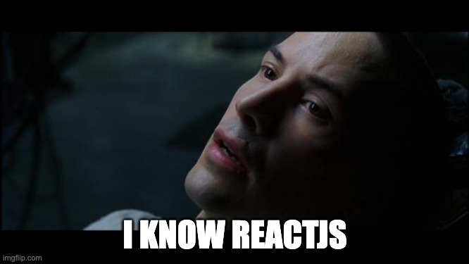 i know kung fu | I KNOW REACTJS | image tagged in i know kung fu | made w/ Imgflip meme maker