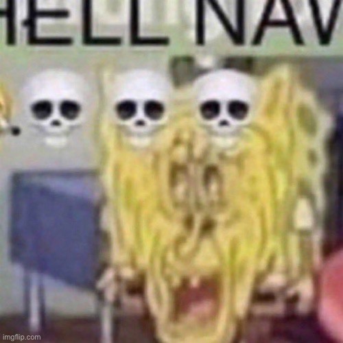 oh hell nah | image tagged in balls,spongebob,oh hell no,amogus | made w/ Imgflip meme maker
