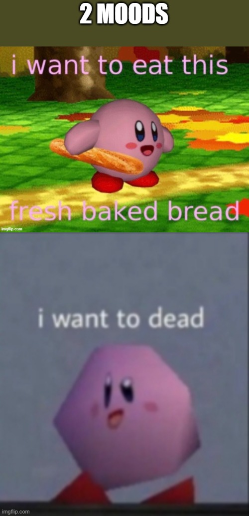 2 MOODS | image tagged in i want to dead/i want to die | made w/ Imgflip meme maker