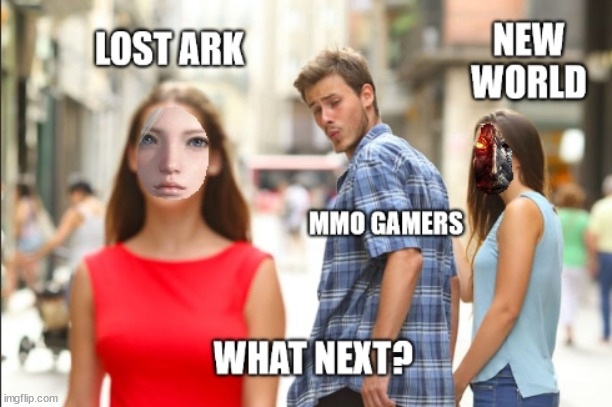 Here we go again | image tagged in mmorpg,distracted boyfriend | made w/ Imgflip meme maker