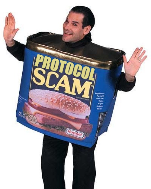 fake hustlers | PROTOCOL | image tagged in scam,meme | made w/ Imgflip meme maker