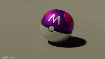 SHE RETURNS — [ID: A GIF from a 3ds Pokémon game. A pokeball