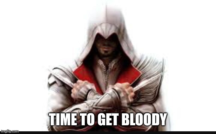 Assassins creed | TIME TO GET BLOODY | image tagged in assassins creed | made w/ Imgflip meme maker