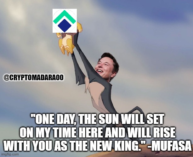 It is just waiting its time | @CRYPTOMADARA00; "ONE DAY, THE SUN WILL SET ON MY TIME HERE AND WILL RISE WITH YOU AS THE NEW KING." -MUFASA | image tagged in memes,nord finance,nord,cryptocurrency,defi,simba meme | made w/ Imgflip meme maker