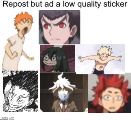 Repost but add a low quality sticker to it | image tagged in repost | made w/ Imgflip meme maker