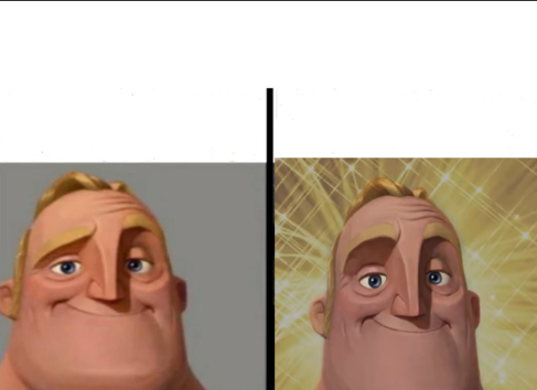 Create meme mr incredible becoming canny, mr incredible becoming