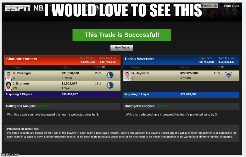 Please make this happen/Ima try this on 2k | I WOULD LOVE TO SEE THIS | image tagged in nba,sports,trade offer | made w/ Imgflip meme maker