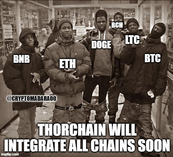 Native tokens all the way | @CRYPTOMADARA00 | image tagged in memes,thorchain,rune,cryptocurrency,multi-chain,native token | made w/ Imgflip meme maker