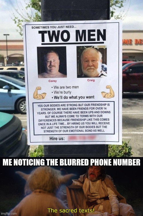 ME NOTICING THE BLURRED PHONE NUMBER | made w/ Imgflip meme maker