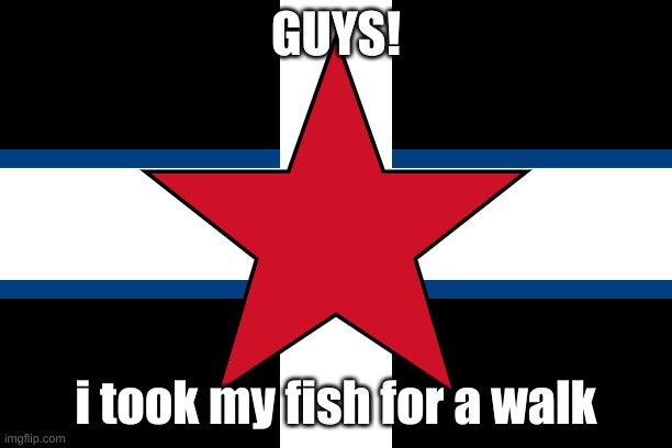 spizcher | GUYS! i took my fish for a walk | image tagged in spizcher | made w/ Imgflip meme maker