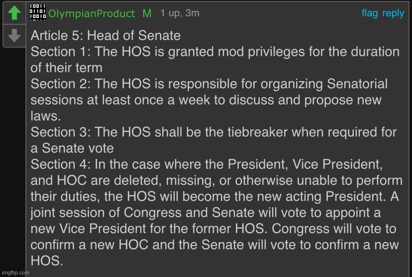 IMGFLIP_PRESIDENTS Head of Senate | image tagged in imgflip_presidents head of senate | made w/ Imgflip meme maker