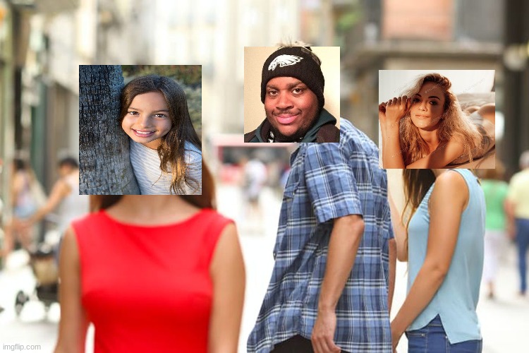 edp445 be like | image tagged in memes,distracted boyfriend,cupcake,cupcakes,predator,dark humor | made w/ Imgflip meme maker