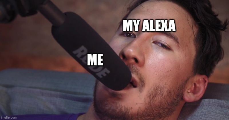 Markiplier and the Microphone | MY ALEXA; ME | image tagged in markiplier and the microphone,markiplier | made w/ Imgflip meme maker