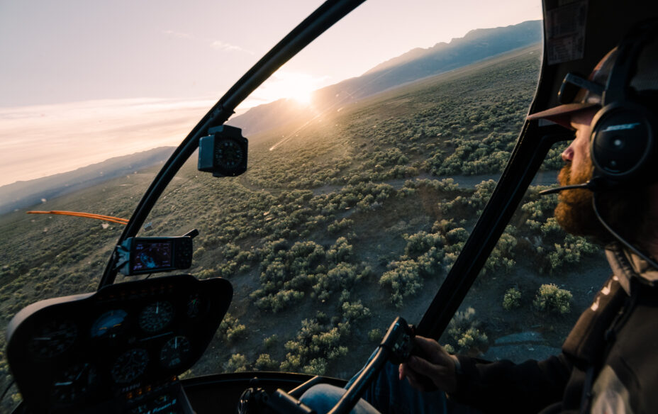 Pilot helicopter sunset  American West Blank Meme Template