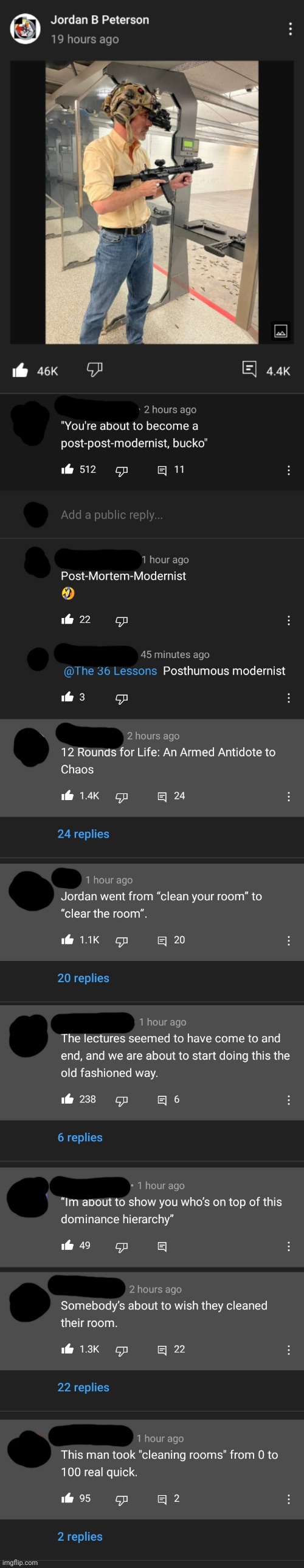 Imagined hearing Kermit the Frog's voice shouting, "Clear the room!" as bullets fly | image tagged in cursed comments,jordan peterson,clean your room,guns,hail lobster | made w/ Imgflip meme maker