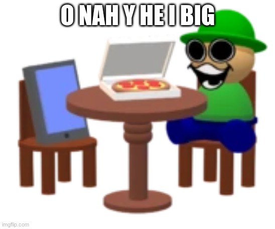 Bandu on a date | O NAH Y HE I BIG | image tagged in bandu on a date | made w/ Imgflip meme maker