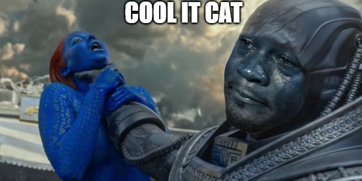 SHE LOSEN IT | COOL IT CAT | image tagged in apocalypse michael jordan | made w/ Imgflip meme maker