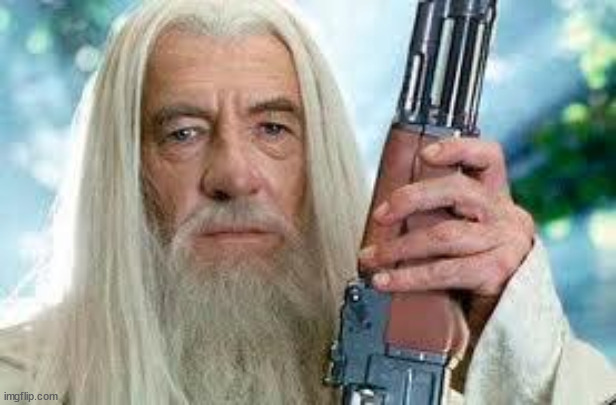Shotgun Gandalf | image tagged in shotgun gandalf | made w/ Imgflip meme maker