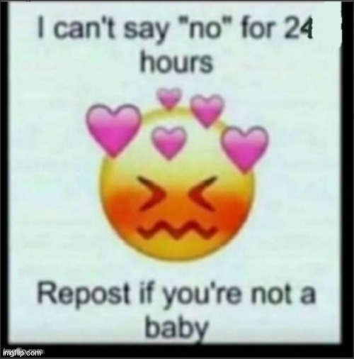 hi or something (no horny) | image tagged in cant say no | made w/ Imgflip meme maker