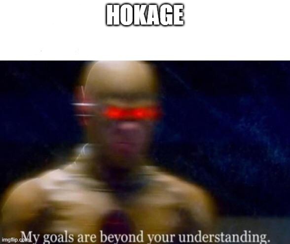 My Goals are Beyond your Understanding | HOKAGE | image tagged in my goals are beyond your understanding | made w/ Imgflip meme maker