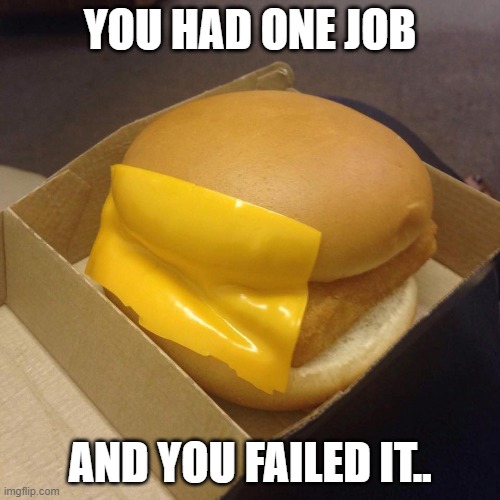 ONE JOB | YOU HAD ONE JOB; AND YOU FAILED IT.. | image tagged in you had one job | made w/ Imgflip meme maker