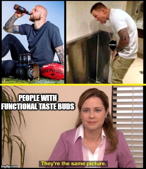  PEOPLE WITH FUNCTIONAL TASTE BUDS | image tagged in carlton,zero,dry,draught,beer,australia | made w/ Imgflip meme maker