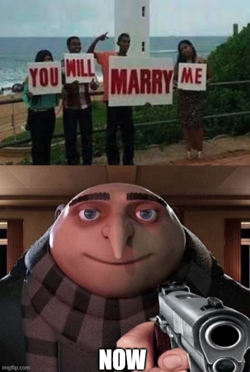 wrong order | NOW | image tagged in gru gun,fail,you had one job,oh wow are you actually reading these tags | made w/ Imgflip meme maker