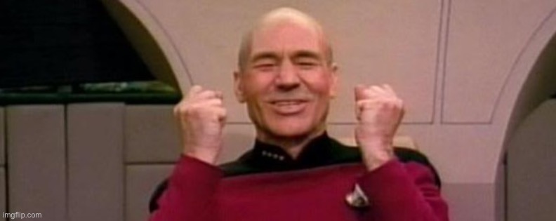 Picard Happy Face | image tagged in picard happy face | made w/ Imgflip meme maker