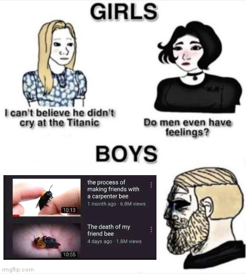 This made me sad | image tagged in do men even have feelings | made w/ Imgflip meme maker