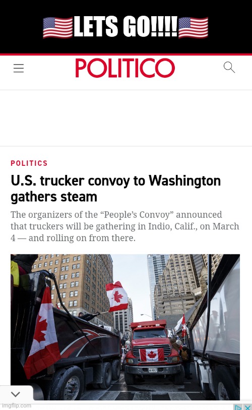 🇺🇲LETS GO!!!!🇺🇲 | image tagged in the peoples convoy,the honkening,coming to america | made w/ Imgflip meme maker