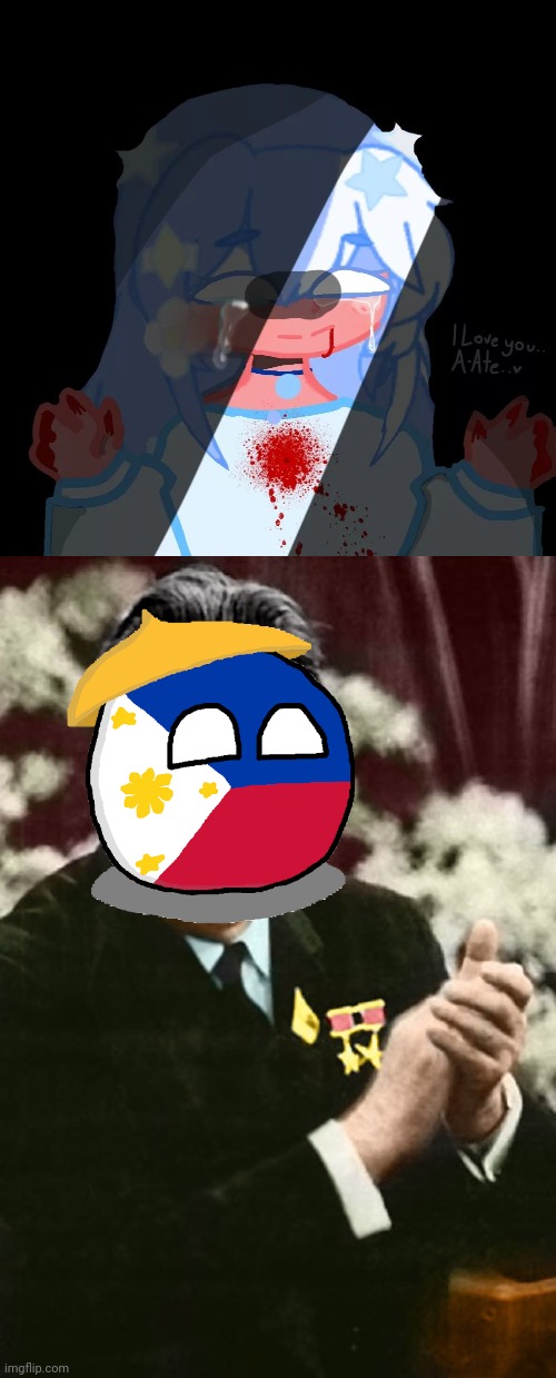 POLANDBALLERS ARE HAPPY FOR PHIL DEATH! | image tagged in leonid brezhnev clapping,philippinesball,polandball,countryhumans,countryhumans philippines,funny | made w/ Imgflip meme maker